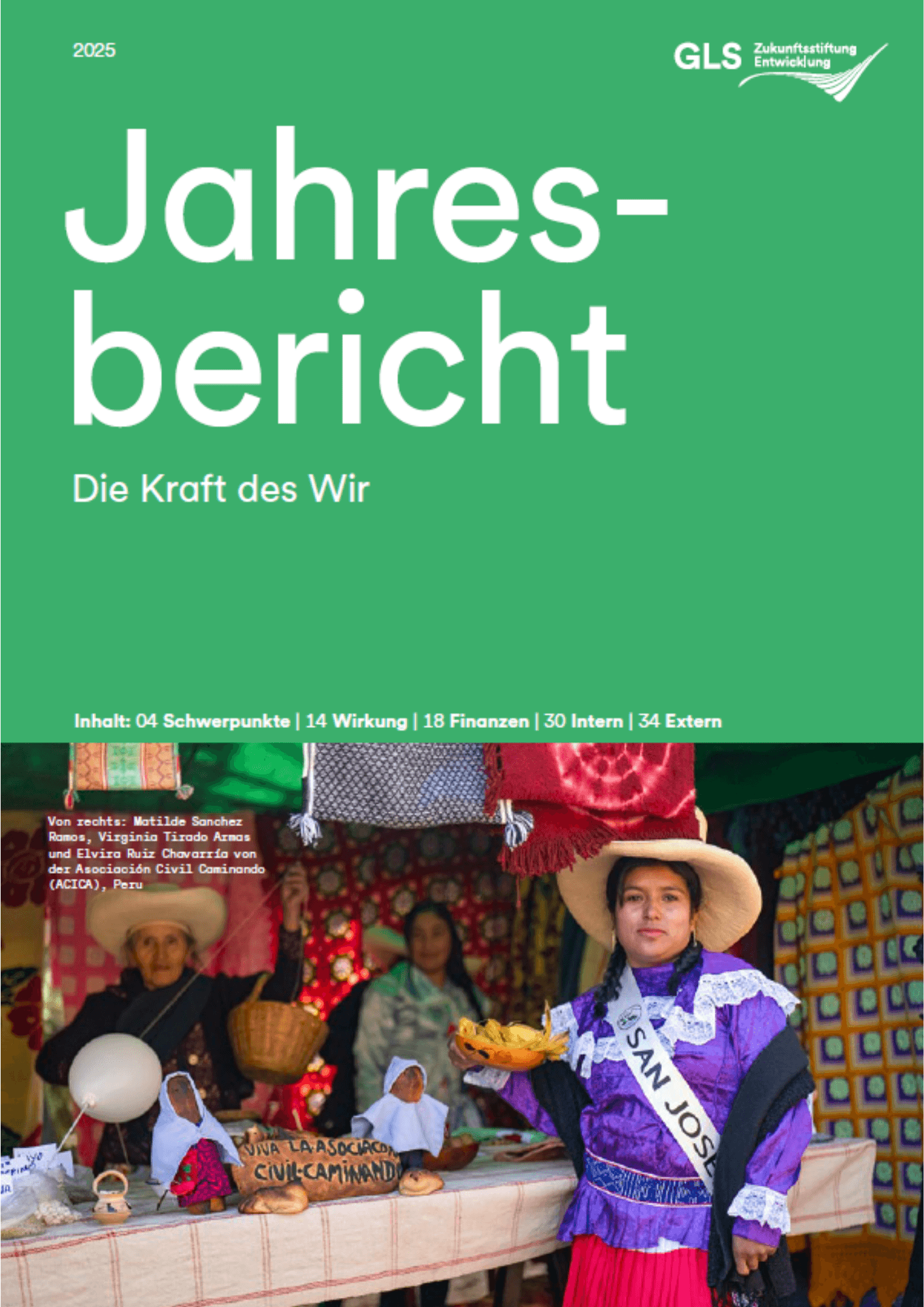 Cover des Jahresberichts 2025 der GLS Zukunftsstiftung Entwicklung
